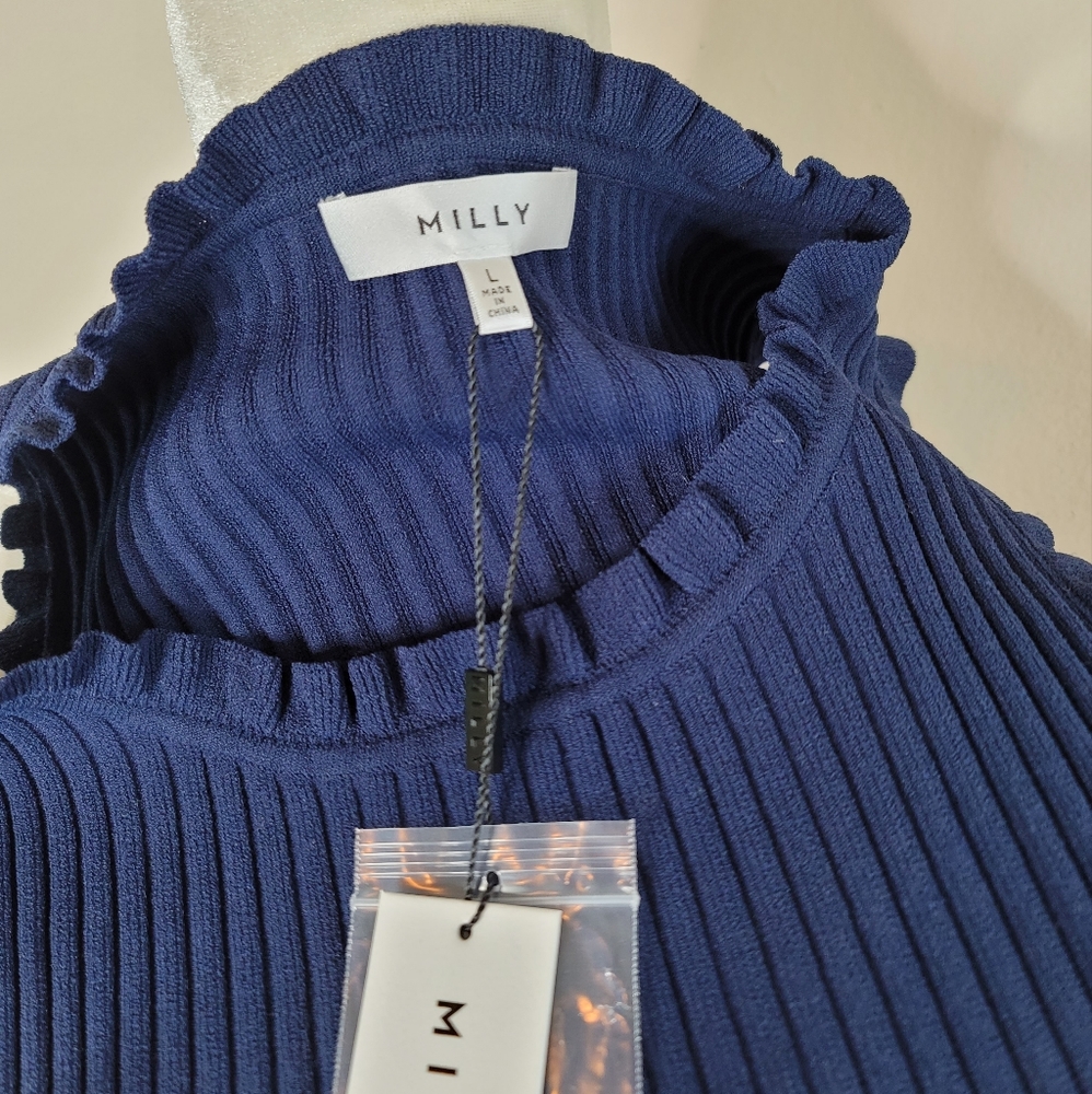 Milly Ruffle Tie Front Shell Top - Picture 10 of 11
